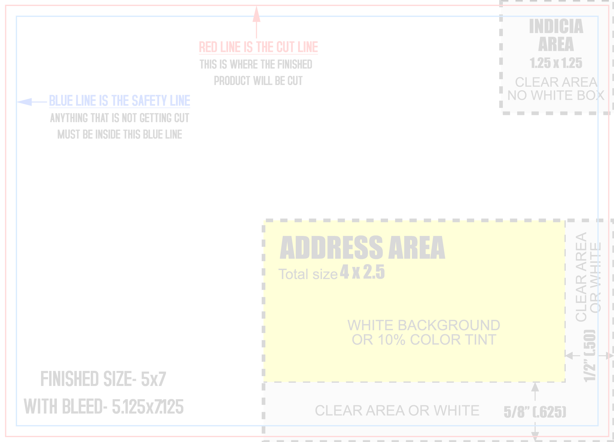 Free Printing Templates  PSD, JPEG for Print Products With 5 X 7 Postcard Template