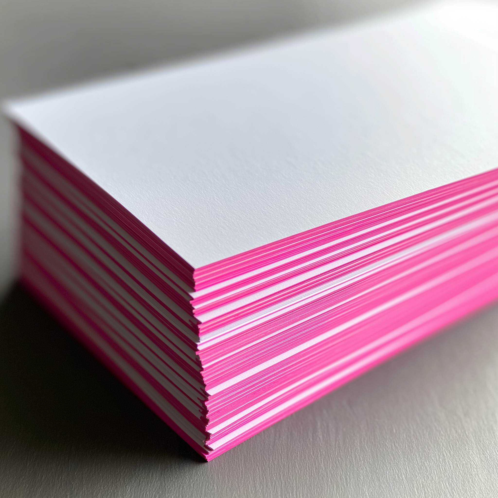 Pink Working Card Pink Painted Edge Business Cards • 32pt Cardstock Thickness ...